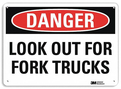 Danger Sign 7 in x 10 in Plastic