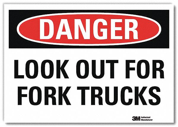 Danger Sign 10 in x 14 in Rflct Sheeting