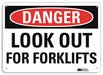 Danger Sign 7 inx10 in Plastic