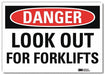 Danger Sign 5 in x 7 in Rflct Sheeting