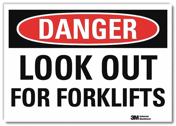 Danger Sign 5 in x 7 in Rflct Sheeting