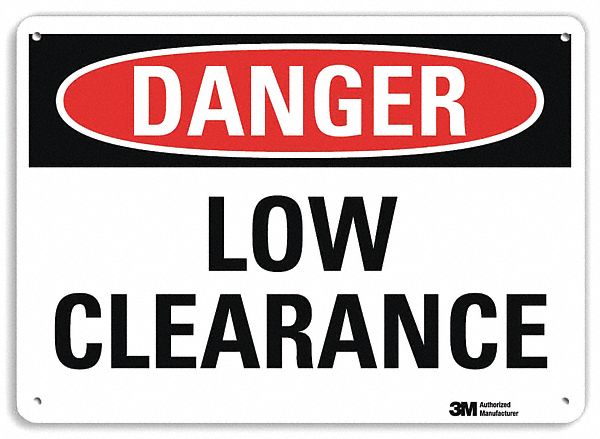 Danger Sign 7 inx10 in Plastic