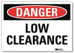 Danger Sign 5 in x 7 in Rflct Sheeting