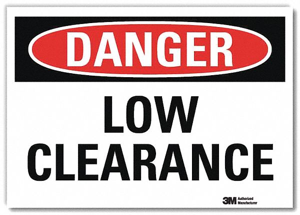 Danger Sign 5 in x 7 in Rflct Sheeting