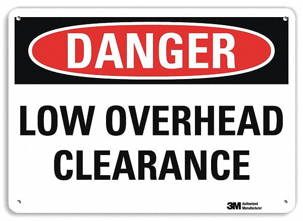 Danger Sign 10 in x 14 in Aluminum