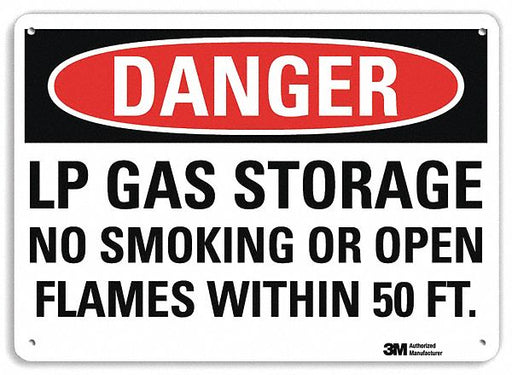 Danger Sign 10 inx14 in Plastic