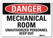 Danger Sign 7inx10in Reflective Sheeting
