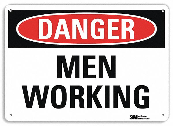 Danger Sign 10 in x 14 in Aluminum