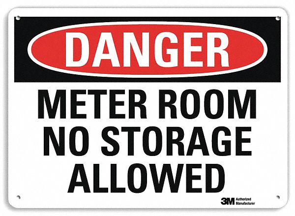 Danger Sign 10 in x 14 in Aluminum