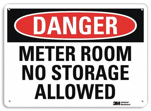Danger Sign 7 in x 10 in Aluminum