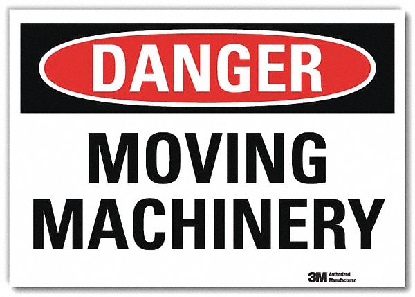 Danger Sign 10 in x 14 in Rflct Sheeting