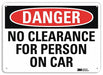 Danger Sign 10 in x 14 in Aluminum