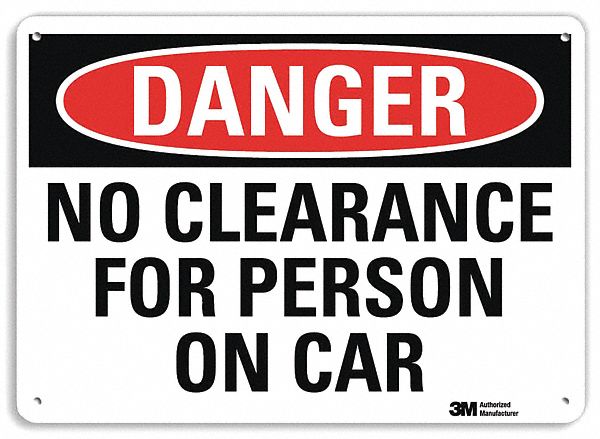 Danger Sign 10 in x 14 in Aluminum