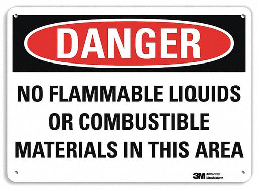 Danger Sign 7 in x 10 in Plastic