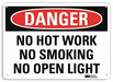 Danger Sign 7 in x 10 in Plastic