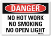 Danger Sign 7 in x 10 in Rflct Sheeting