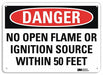 Danger Sign 10 inx14 in Plastic