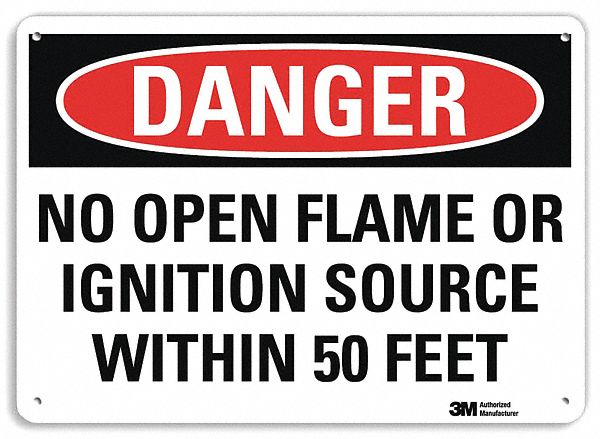 Danger Sign 10 inx14 in Plastic