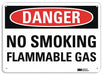 Danger No Smoking Sign 7 in x 10 in Alum