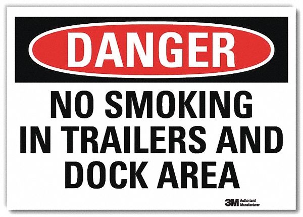 Danger Sign 5 in x 7 in Rflct Sheeting