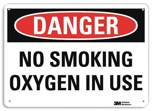 Danger Sign 10 in x 14 in Plastic