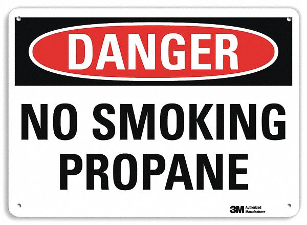 Danger No Smoking Sign 7 in x 10 in Alum
