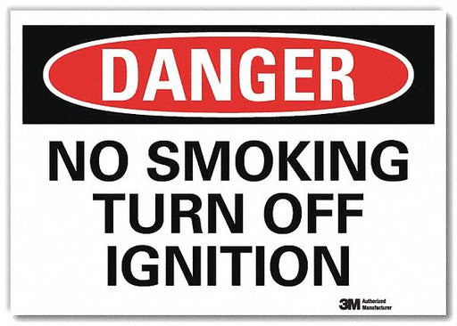 Danger Sign 5 in x 7 in Rflct Sheeting