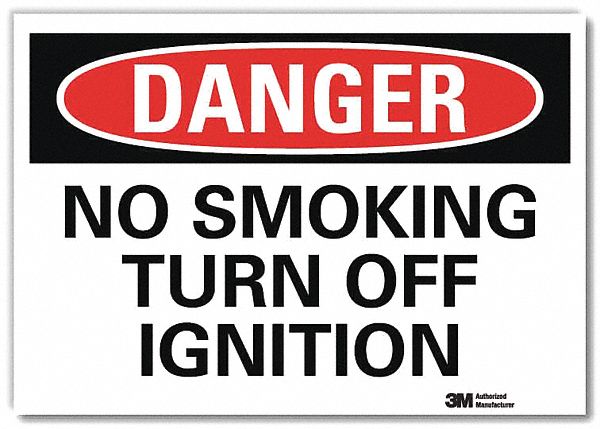 Danger Sign 5 in x 7 in Rflct Sheeting