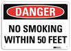 Danger Sign 10 inx14 in Plastic