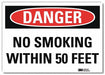Danger Sign 5inx7in Reflective Sheeting