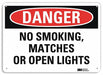Danger No Smoking Sign 7 in x 10 in Alum