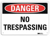 Danger Sign 10 inx14 in Plastic