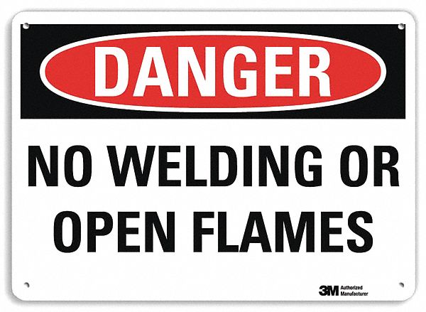 Danger Sign 7 in x 10 in Aluminum