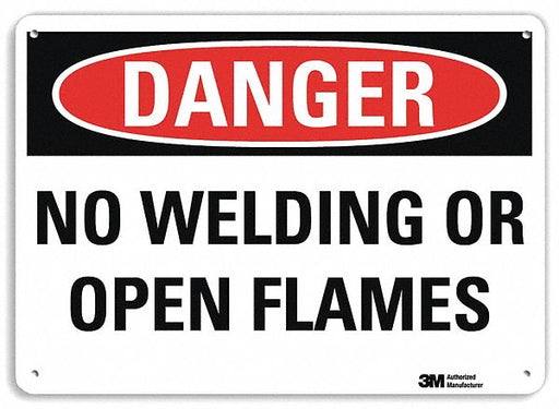 Danger Sign 7 in x 10 in Plastic