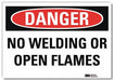 Danger Sign 5 in x 7 in Rflct Sheeting