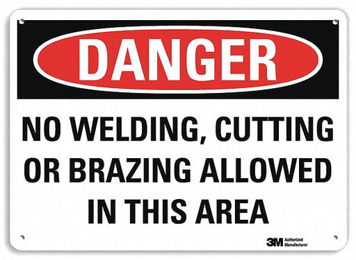 Danger Sign 7 in x 10 in Plastic