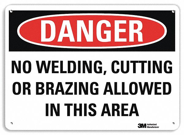 Danger Sign 10 in x 14 in Aluminum
