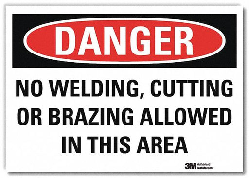 Danger Sign 5 in x 7 in Rflct Sheeting