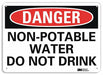 Danger Sign 7 in x 10 in Aluminum