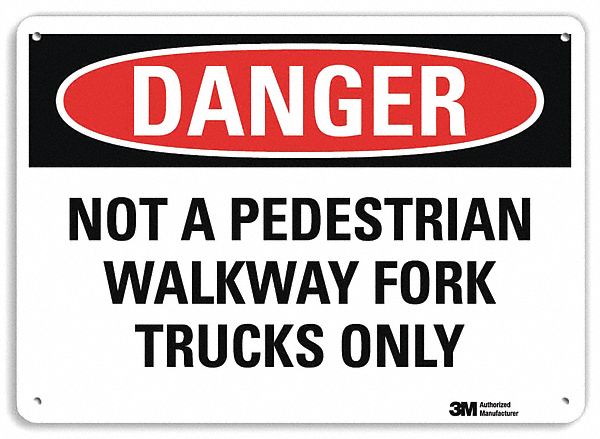 Danger Sign 7 inx10 in Plastic