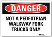 Danger Sign 5 in x 7 in Rflct Sheeting
