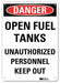 Danger Sign 10 in x 7 in Aluminum