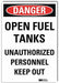 Danger Sign 7 in x 5 in Rflct Sheeting