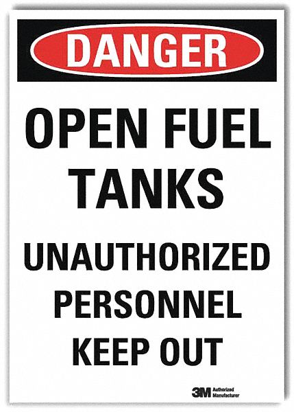 Danger Sign 14 in x 10 in Rflct Sheeting