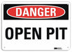 Danger Sign 10 inx14 in Aluminum