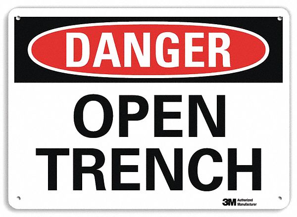 Danger Sign 7 in x 10 in Aluminum