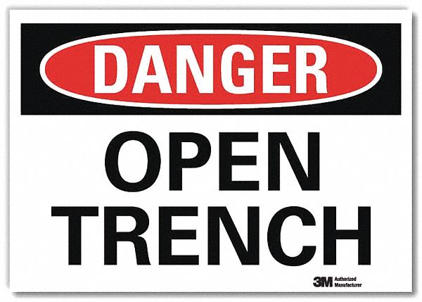 Danger Sign 7 in x 10 in Rflct Sheeting