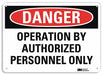 Danger Sign 10 in x 14 in Aluminum