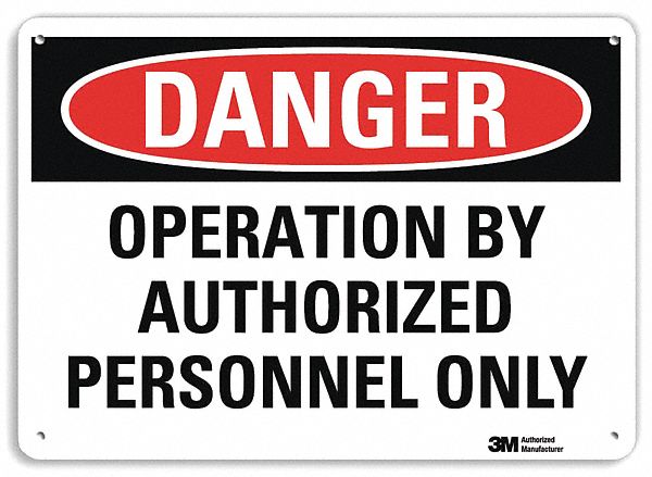 Danger Sign 10 in x 14 in Aluminum