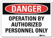 Danger Sign 5inx7in Reflective Sheeting